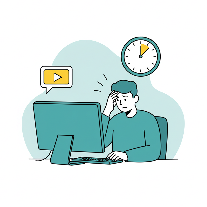 動画制作の手配が面倒で、時間と手間がかかりすぎている